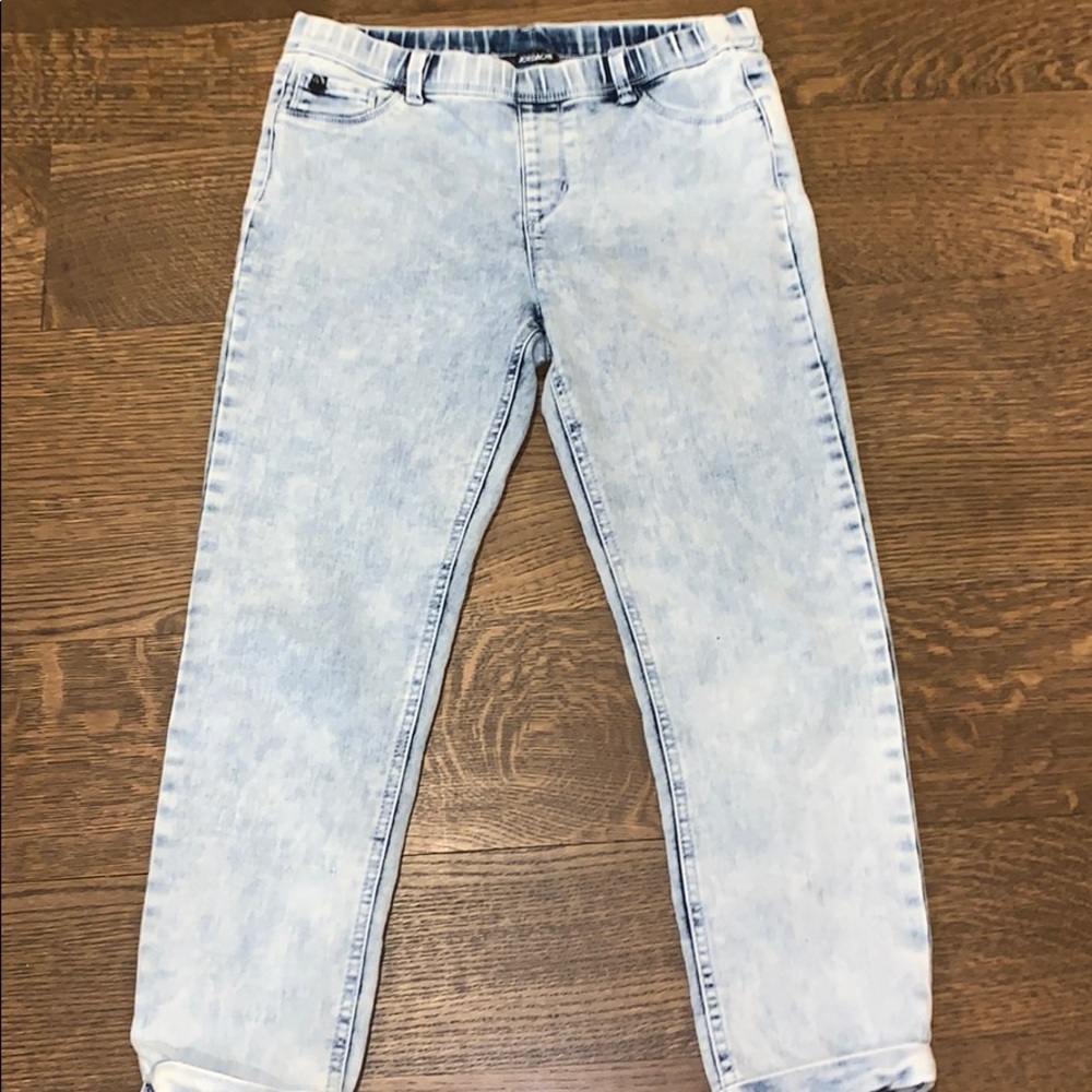 Nice light wash jegging capris